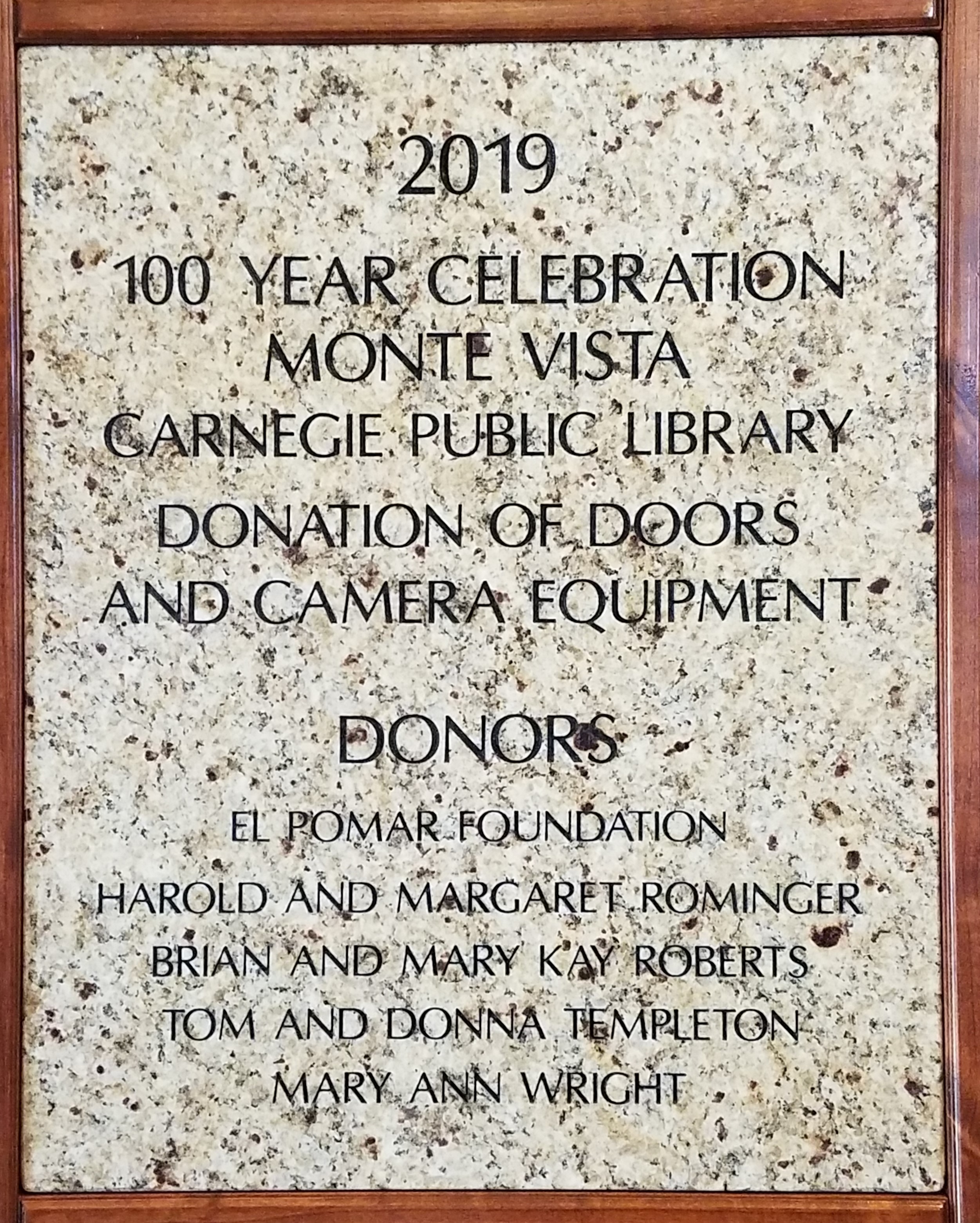 Carnegie Public Library Monte Vista Branch Carnegie Public Libraries